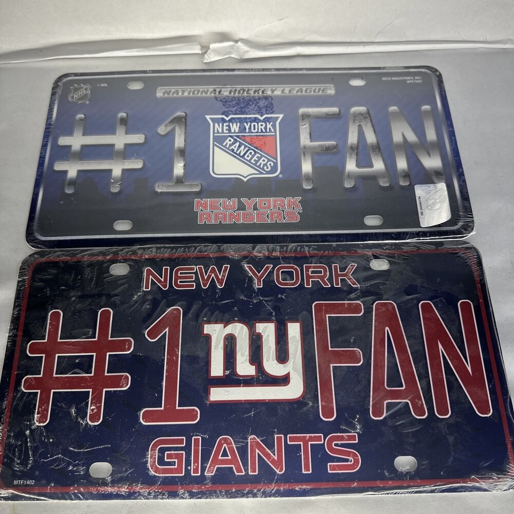 New York Giants #1 Fan Metal/ New york Rangers License Plate/GIANTS Metal Plate
